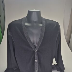 Michael Kors Charcoal and Black Cardigan Sweater